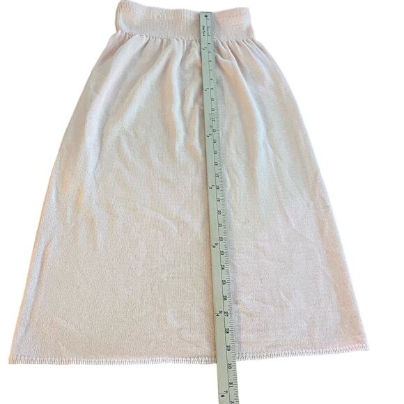 Vintage 70's Peach Vintage Dainty Knit Laura Alyzia Sweater Skirt Set-Size 10 - Picture 9 of 12
